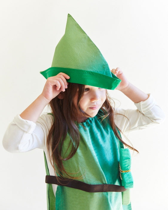 Peter Pan Hat - 100% Silk Cap For Dress-Up and Pretend Play