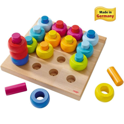 Haba USA - Rainbow Whirls Pegging Game