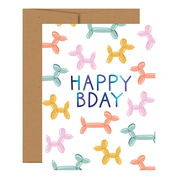 Pippi Post - Balloon Animal Birthday Greeting Card