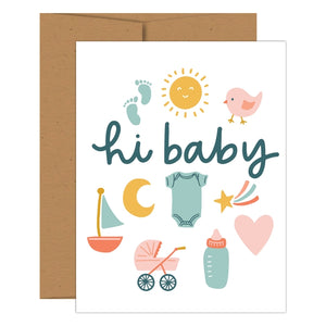 Pippi Post - Hi Baby Greeting Card