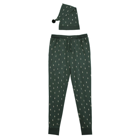 L'oved Baby - Organic Holiday Jogger & Cap Set - Pine Trees