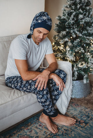 L'oved Baby - Organic Holiday Jogger & Cap Set - Snowflakes