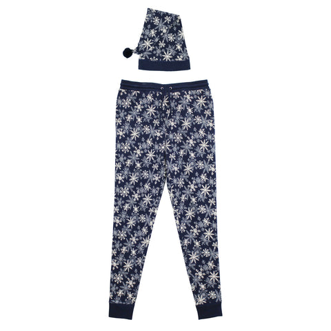 L'oved Baby - Organic Holiday Jogger & Cap Set - Snowflakes