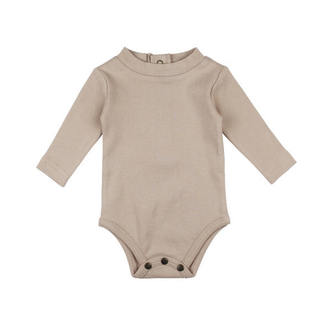 L'oved Baby - Organic Mock-Neck Bodysuit - Oatmeal