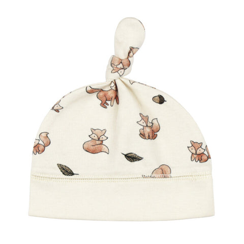 L'oved Baby - Organic Banded Top-Knot Hat - Foxy