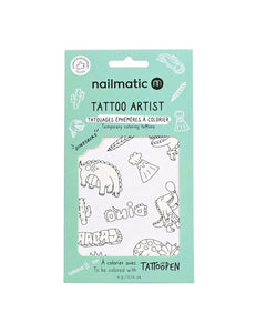 Nailmatic USA - Temporary Coloring Tattoos - Dinosaurs