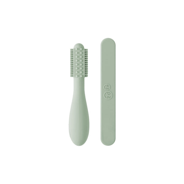 EZPZ - Baby-Led™ Toothbrush + Sensory Tongue Depressor Dual Pack