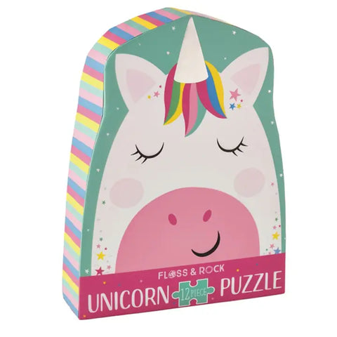 Floss and Rock - Rainbow Unicorn 12pc Shaped Jigsaw