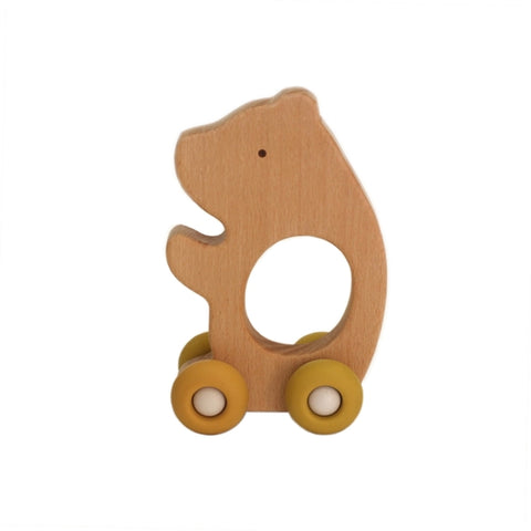 Cheengoo - Wooden Teething Push Toy - Bear