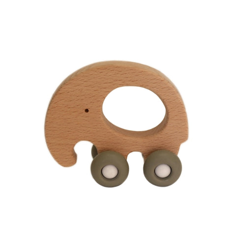 Cheengoo - Wooden Teething Push Toy - Elephant